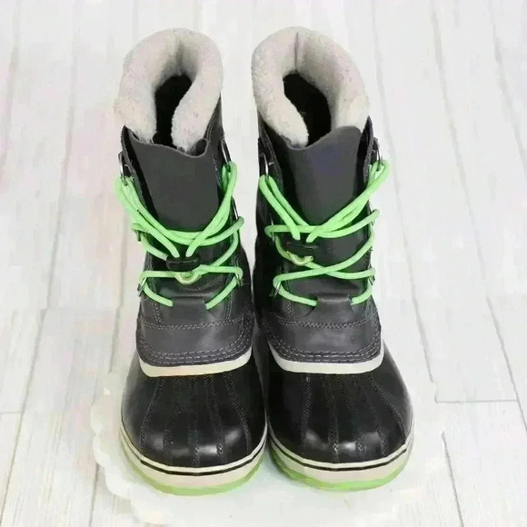 Sorel Boots size 6 Womens Grey/Green Yoot Pac Waterproof Snow Winter NY1880-011 - Picture 6 of 10
